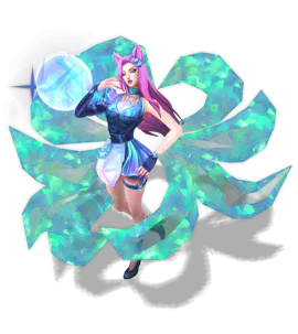 Aquamarine K/DA ALL OUT Ahri chroma