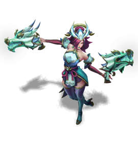 Turquoise Porcelain Miss Fortune chroma
