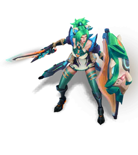 Turquoise Battle Lion Leona chroma