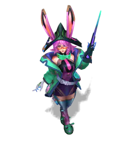 Turquoise Battle Bunny Aurora chroma
