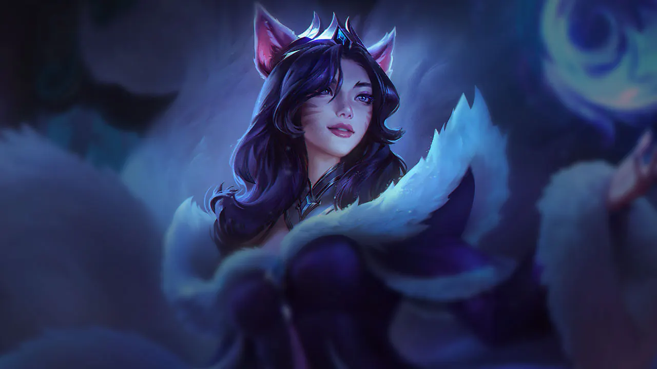 Midnight Ahri splash art