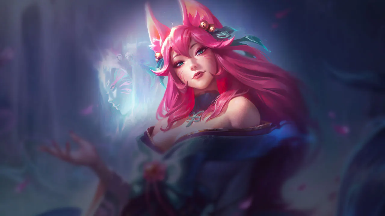 Spirit Blossom Ahri splash art