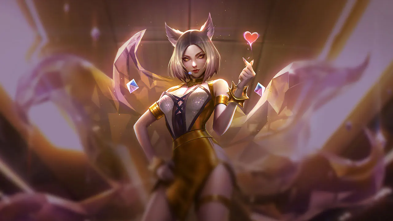 Prestige K/DA Ahri (2022) splash art
