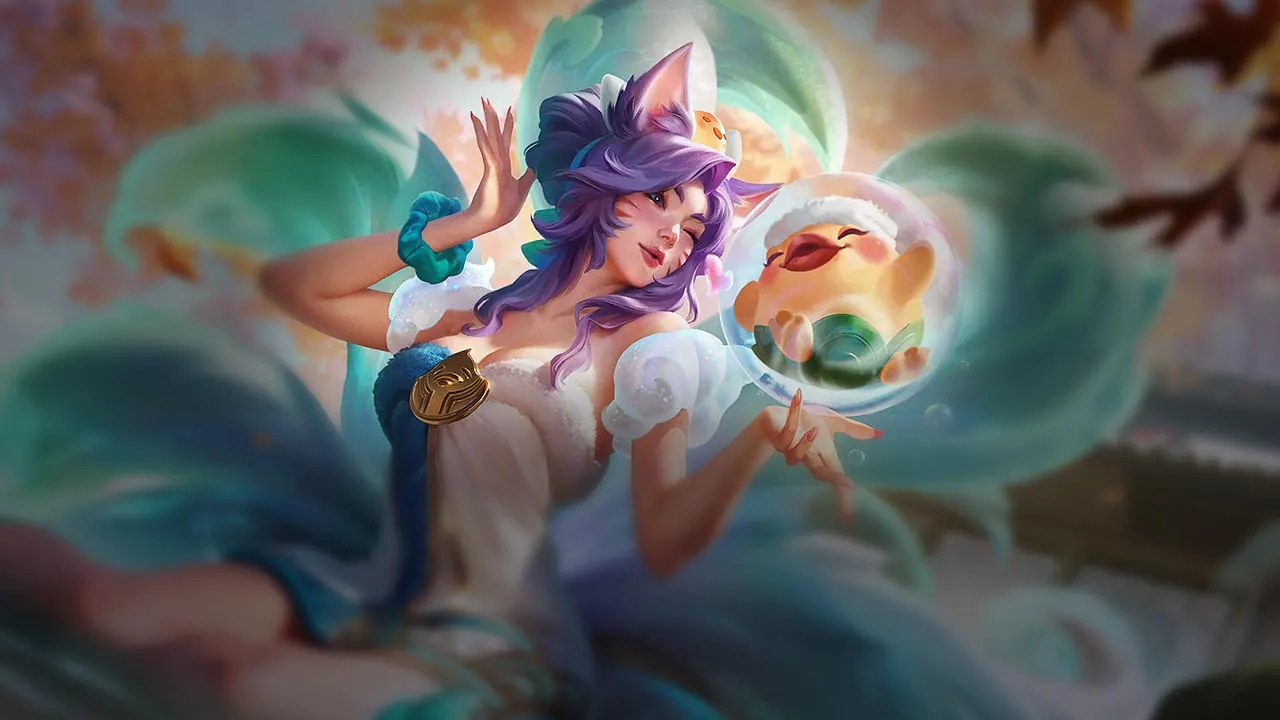 Spirit Blossom Springs Ahri splash art
