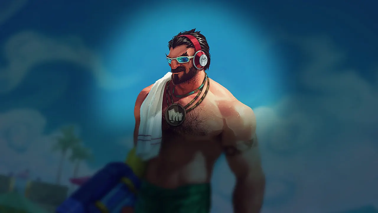 Pool Party Graves splash art