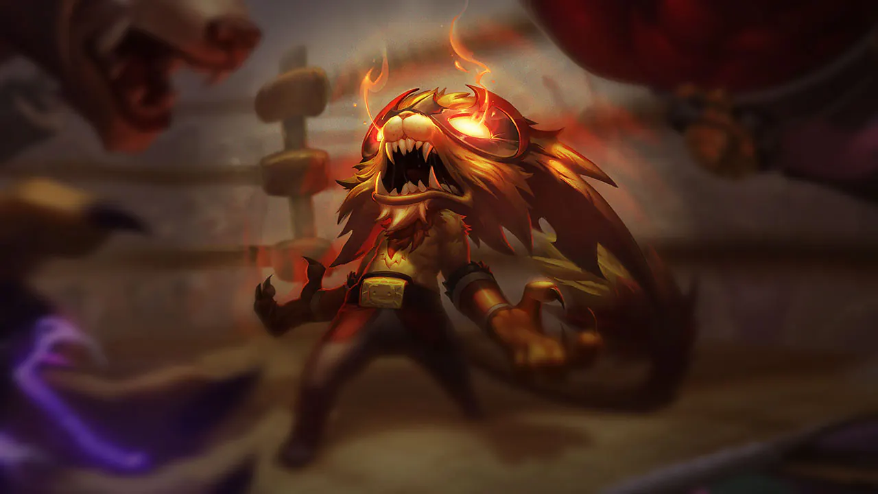 El León Gnar splash art