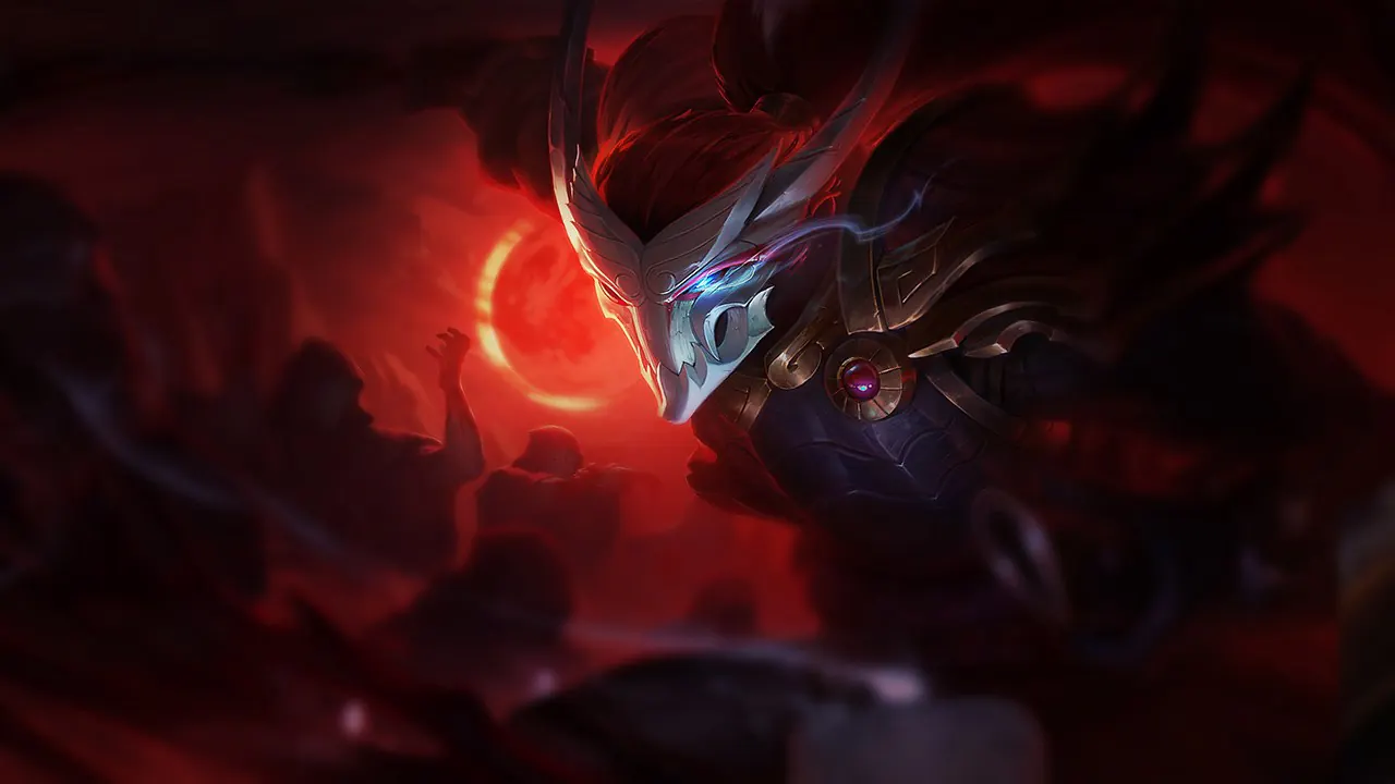 Blood Moon Yasuo splash art