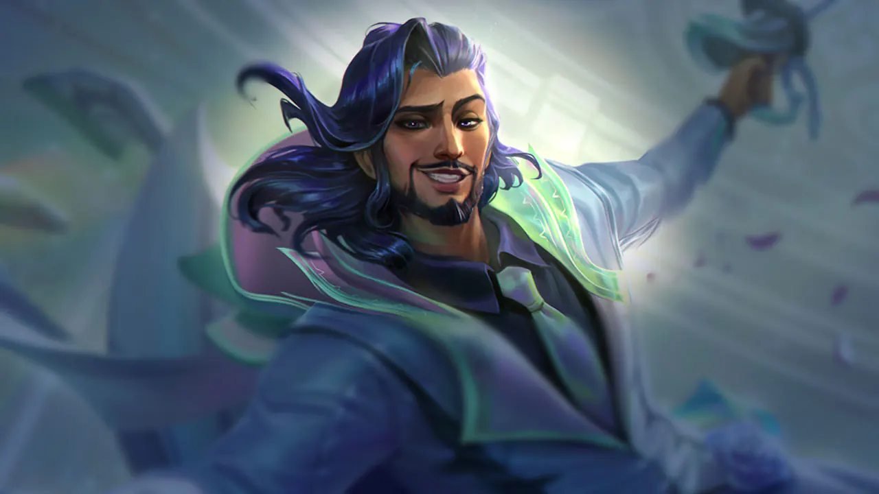 Crystal Rose Akshan splash art