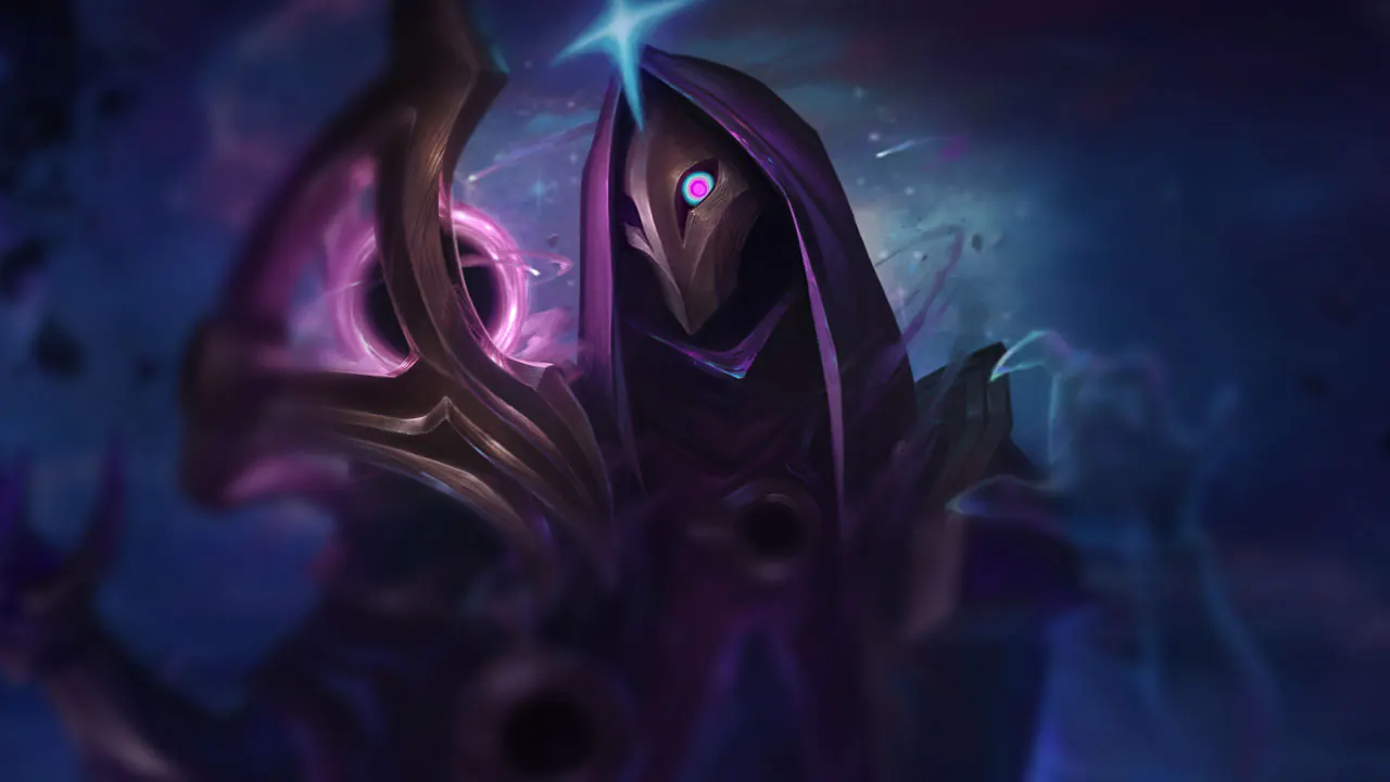 Dark Cosmic Jhin splash art