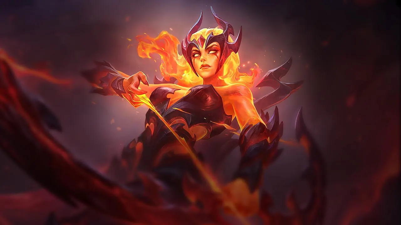 Infernal Ashe splash art