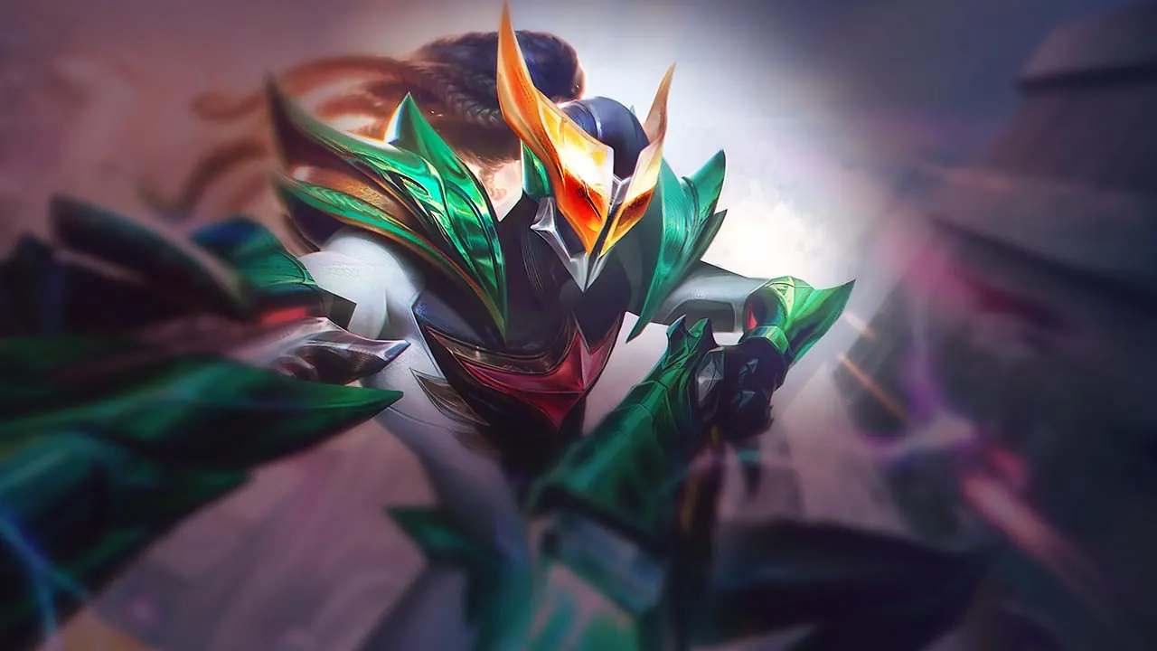 Masked Justice Lucian splash art