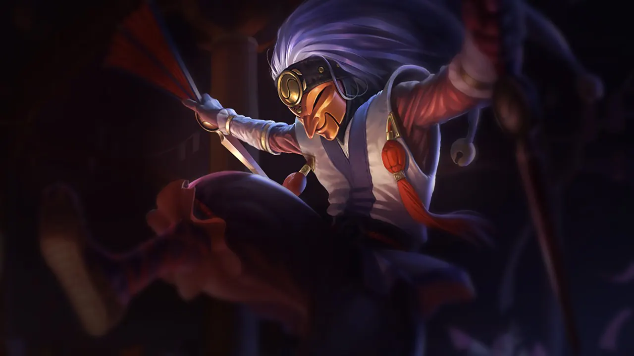 Masked Shaco splash art