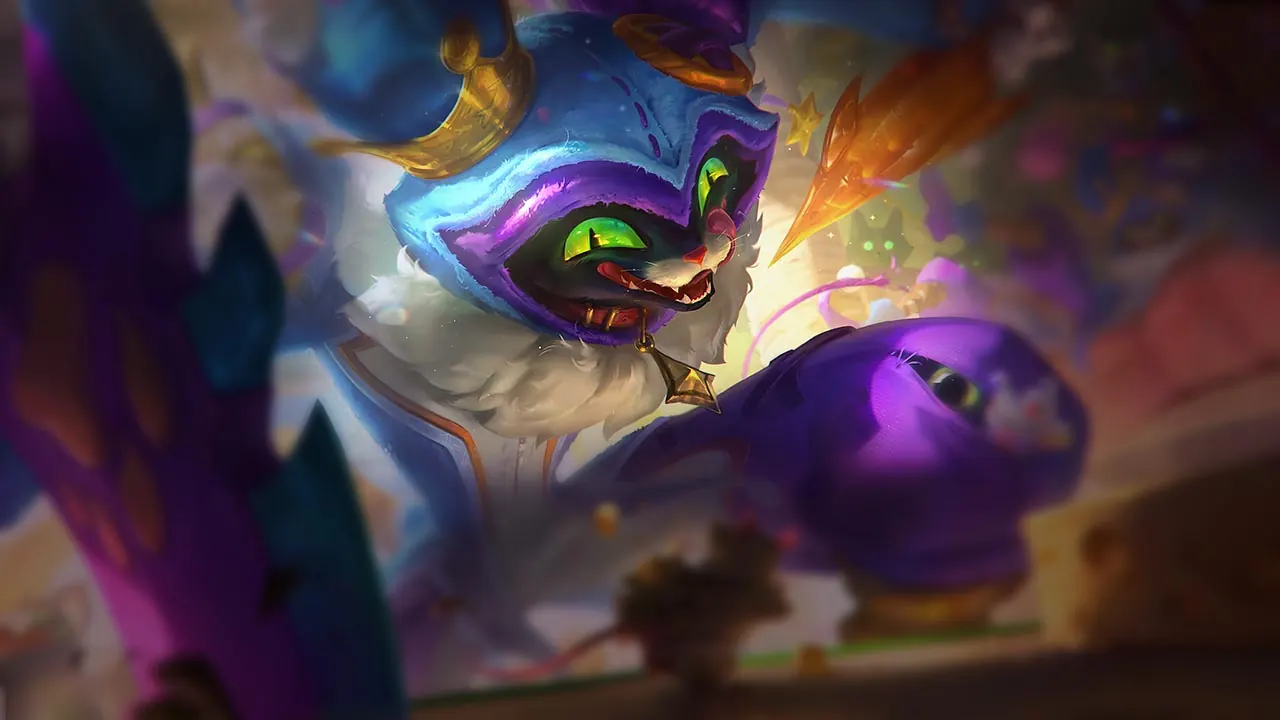 Cat-in-the-Box Shaco splash art