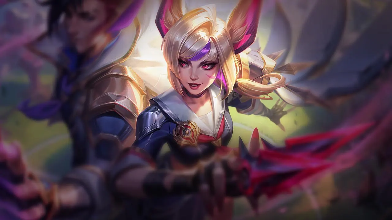 Battle Academia Xayah splash art