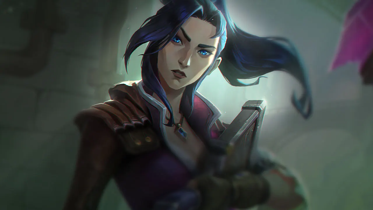 Arcane Enforcer Caitlyn splash art