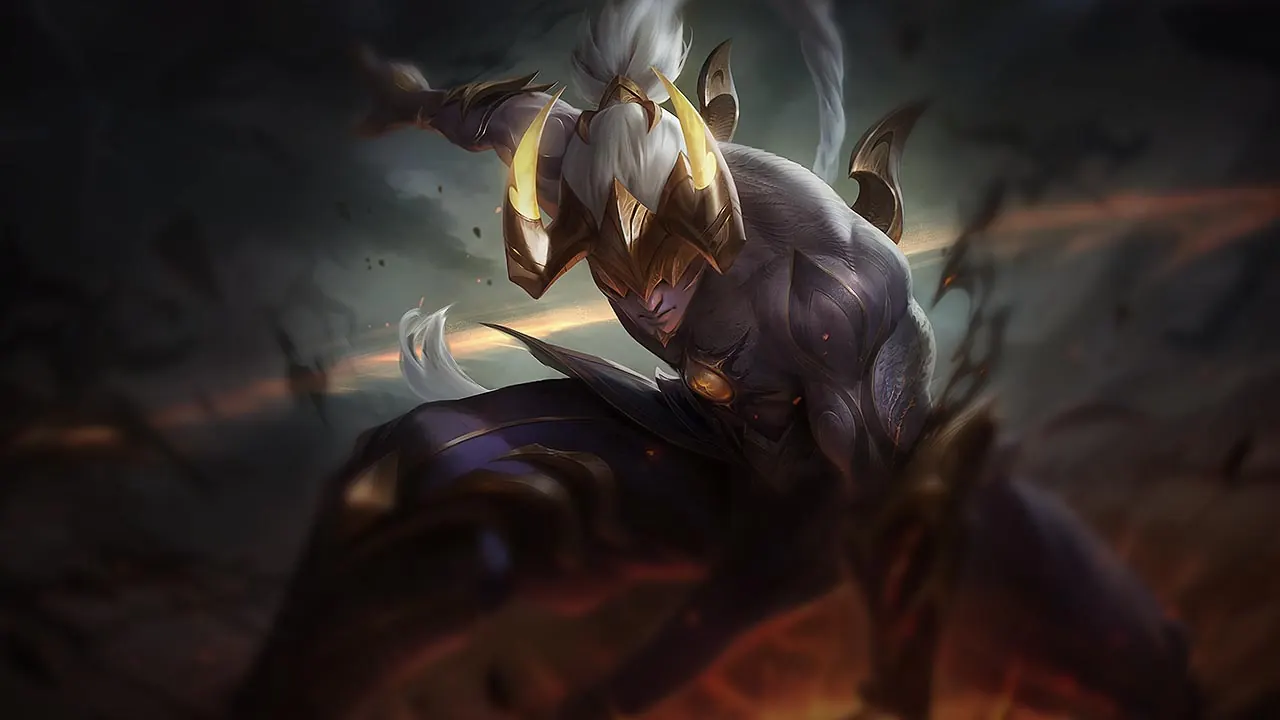 Prestige Nightbringer Lee Sin (2022) splash art