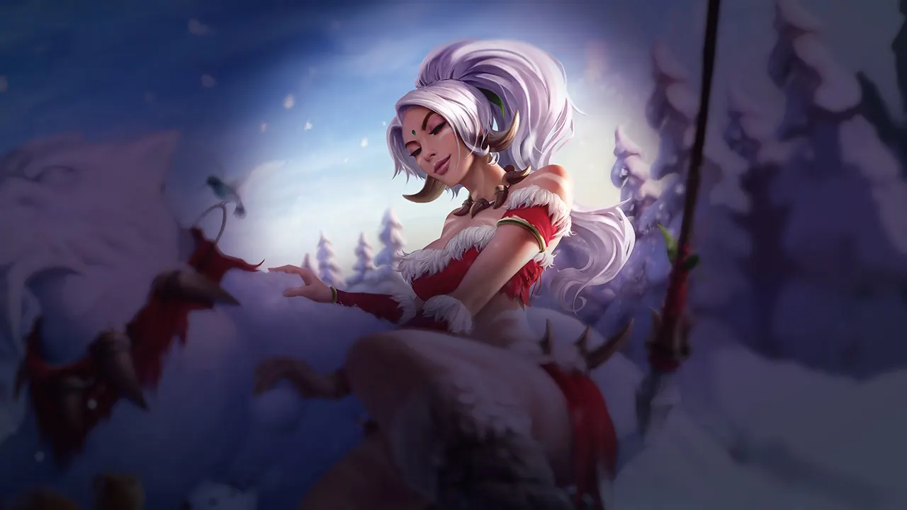 Snow Bunny Nidalee splash art