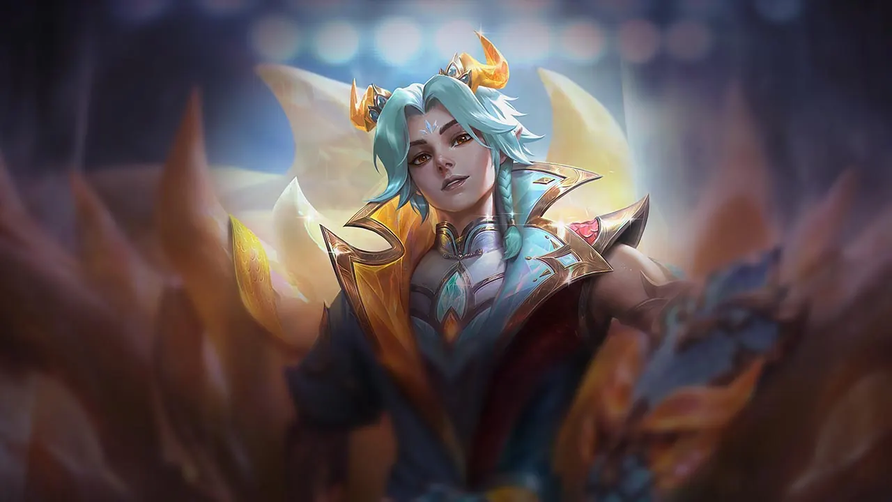 Prestige Heavenscale Ezreal splash art