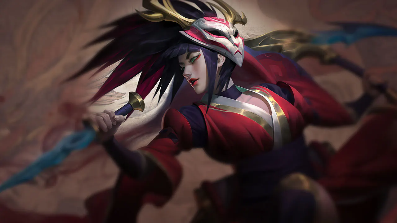 Blood Moon Akali splash art