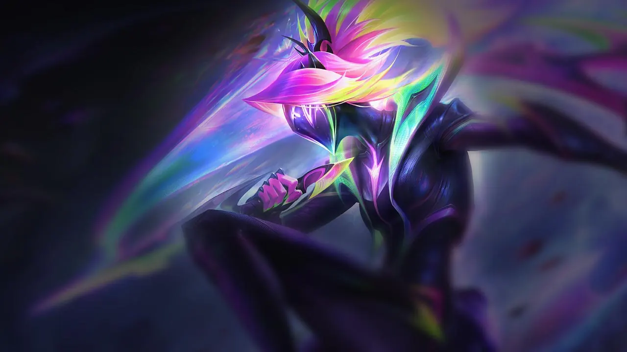 Empyrean Akali splash art