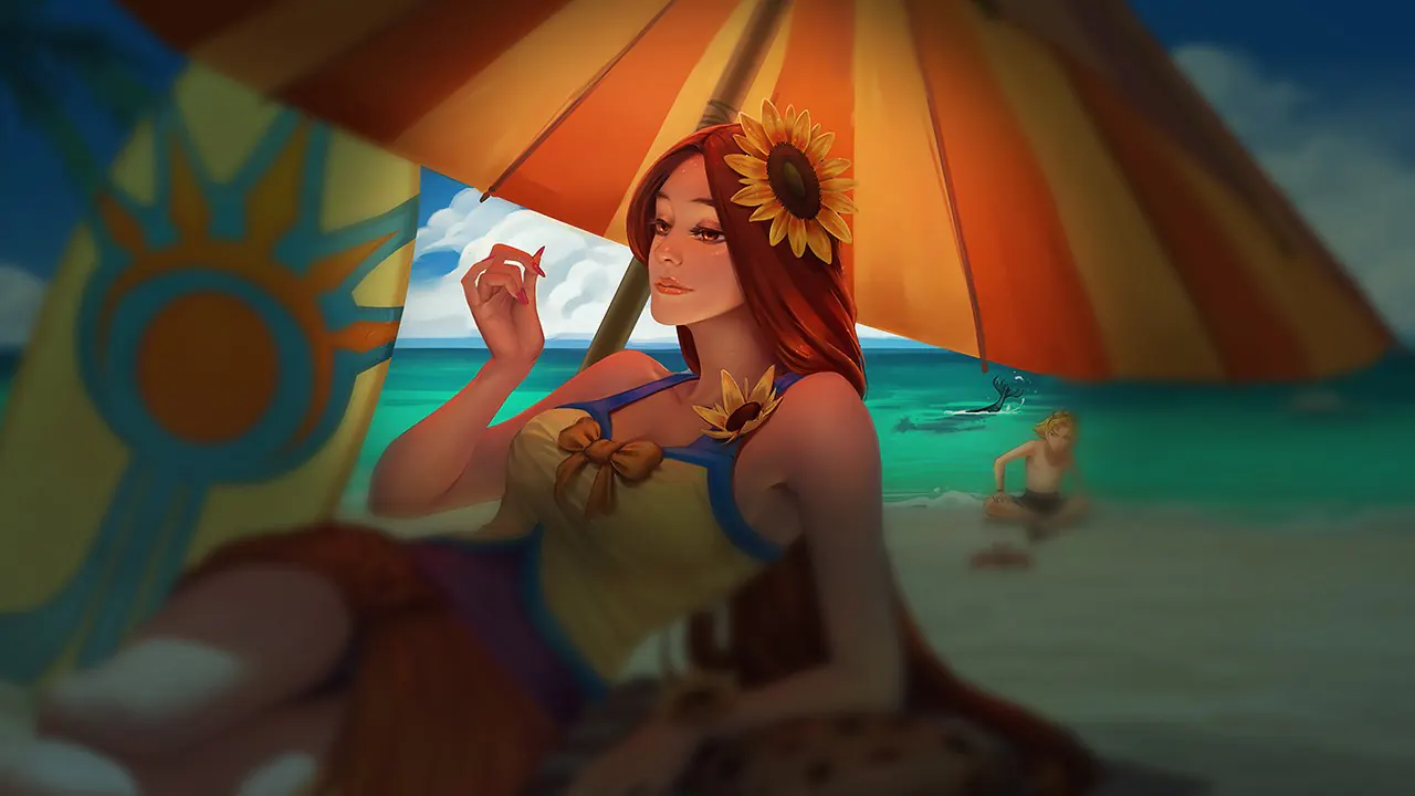 Pool Party Leona splash art